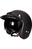Motosiklet Chopper Cruiser Kaskı Yarım Açık Kask Abs Malzeme Ce Onaylı Güneş Vizörlü Motor Kask
