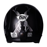 Motosiklet Chopper Cruiser Kask Terekli Yarım Açık Motor Kaskı Army M-L