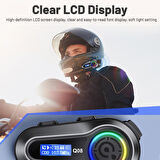 Motosiklet İntercom Üniversal Tüm Kasklara Uygun Işıklı Mod Motor 5.3 Bluetooth