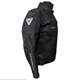 Motosiklet Mont Erkek Siyah Dynamic Montu 4 Mevsim ( Bir Beden Büyük Tercih Ediniz)