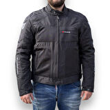 Motosiklet Mont Erkek Siyah Dynamic Montu 4 Mevsim ( Bir Beden Büyük Tercih Ediniz)