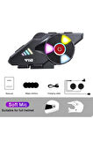 Motosiklet İntercom Kask Kulaklık Tüm Kasklara Uygun RGB Işıklı Mod Motor İnterkom Bluetooth 5.3
