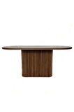 Terra Oval Ceviz Ahşap Bohem Masa 80x160