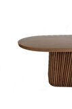 Terra Oval Ceviz Ahşap Bohem Masa 80x160