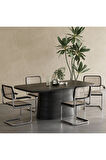 Barocco İtalyan Still Oval Ahşap Yemek Masası 100x200