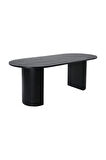 Zeno Oval Ahşap Bohem Yemek Masası 90x180