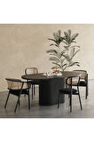 Apolena Oval Ahşap Bohem Yemek Masası 80x160