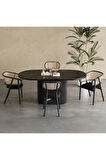 Apolena Oval Ahşap Bohem Yemek Masası 80x160