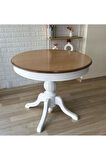 Lindon Baba Ayak Yuvarlak Açılır Masa 110x110