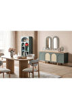 Zenith İskandinav Oval Natural Ahşap Bohem Masa 90x190