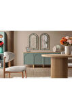 Zenith İskandinav Oval Natural Ahşap Bohem Masa 90x190