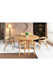 Terra Oval Natural Ahşap Bohem Masa 80x160