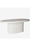 Terra Oval Natural Ahşap Bohem Masa 80x160