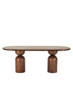 İmperial İtalyan Still Oval Ahşap Yemek Masası 80x180