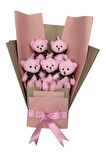Pembe Temalı 5’li Sevimli Ayıcık Buketi