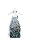 Mavi Ağaç Tasarımlı Mutfak Önlüğü (Keten Kumaş, Uluslararası Yıkama Ve Solmama Sertifikası)