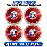 4 Adet Ultra Hassas Seramik Kesme Taşlama 180 mm Granit Fayans Mermer Cam Elmas Kesme Testeresi