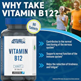 Applied Nutrition Vitamin B12 Immune System Support & Reduction of Tiredness and Fatigue 90 Tablets