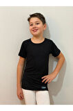 CM2507 Unisex Siyah Kısa Kollu Çocuk Termal T-Shirt