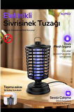Elektrikli Sivri Sinek Öldürücü Sivrisinek Kovucu Sineksavar Cız Zincir Askılı Mavi Işıklı