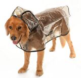 Köpek Büyük Irk Yağmurluk Otso Şeffaf Siyah