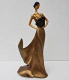 AROSE KIZ DEKOR ŞİŞELİK ŞARAPLIK DARK GOLD 