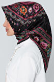 Armine Nostalji Serisi İpek Twill Eşarp Nakış Desen 7866DS-09