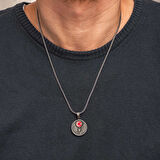 Gümüş Ayyıldız Kartal Erkek Kolye