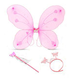 Kelebek Kız Seti – 50 cm Kelebek Kanadı, Taç ve Asa