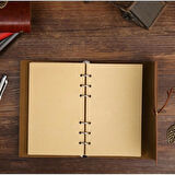 Yaprak Kabartmalı Deri Hatıra Defteri