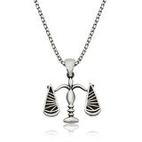 925 Ayar Gümüş Adalet Terazisi Kadın Gümüş Kolye