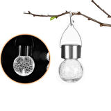 Kırık Cam Tasarımlı Güneş Enerjili Askılı Led Işık Dekor