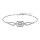 925 Ayar Gümüş Baget Taşlı Bileklik