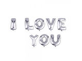 Parti Aksesuar I Love You Folyo Balon Gümüş Renk 35 CM