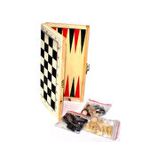 Ahşap Tavla Satranç Takım Seti