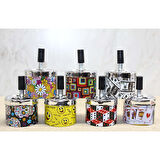 Metal Renkli Basmalı Küllük Yuvarlak