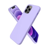 Apple Uyumlu İphone 12 Pro Max Kılıf First Silikon - Lila