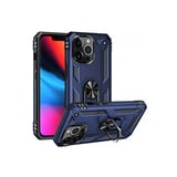 Apple Uyumlu İphone 13 Pro Max Kılıf Sofya Yüzüklü Silikon Kapak - Lacivert