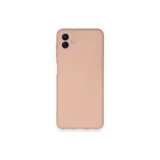 Samsung Uyumlu Galaxy A04 Kılıf Nano İçi Kadife Silikon - Pudra