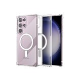 Samsung Uyumlu Galaxy S23 Ultra Kılıf Magneticsafe Şeffaf Silikon - Şeffaf