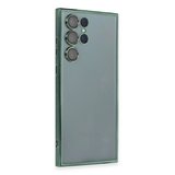 Samsung Galaxy S22 Ultra Kılıf Razer Lensli Silikon - Yeşil