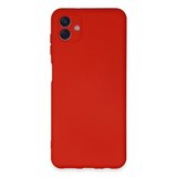 Samsung Uyumlu Galaxy A04e Kılıf Nano İçi Kadife Silikon - Kırmızı