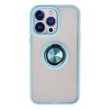 Apple Uyumlu İphone 15 Pro Max Kılıf Montreal Yüzüklü Silikon Kapak - Buz Mavi