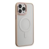 Apple Uyumlu İphone 15 Pro Kılıf Room Magneticsafe Silikon - Pudra