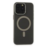 Apple Uyumlu İphone 15 Pro Max Kılıf Lodos Magneticsafe Mat Kapak - Titan Gri