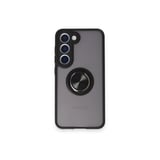 Samsung Uyumlu Galaxy S24 Fe Kılıf Montreal Yüzüklü Silikon Kapak - Siyah
