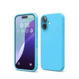 Apple Uyumlu İphone 16 Kılıf Nano İçi Kadife Silikon - Mavi