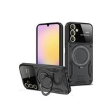 Samsung Uyumlu Galaxy S25 Kılıf Joy Lens Standlı Kapak - Siyah