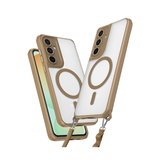 Samsung Uyumlu Galaxy S25 Kılıf Enka Magsafe Silikon Kılıf - Desert