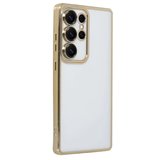 Samsung Uyumlu Galaxy S25 Ultra Kılıf Razer Lensli Silikon - Gold